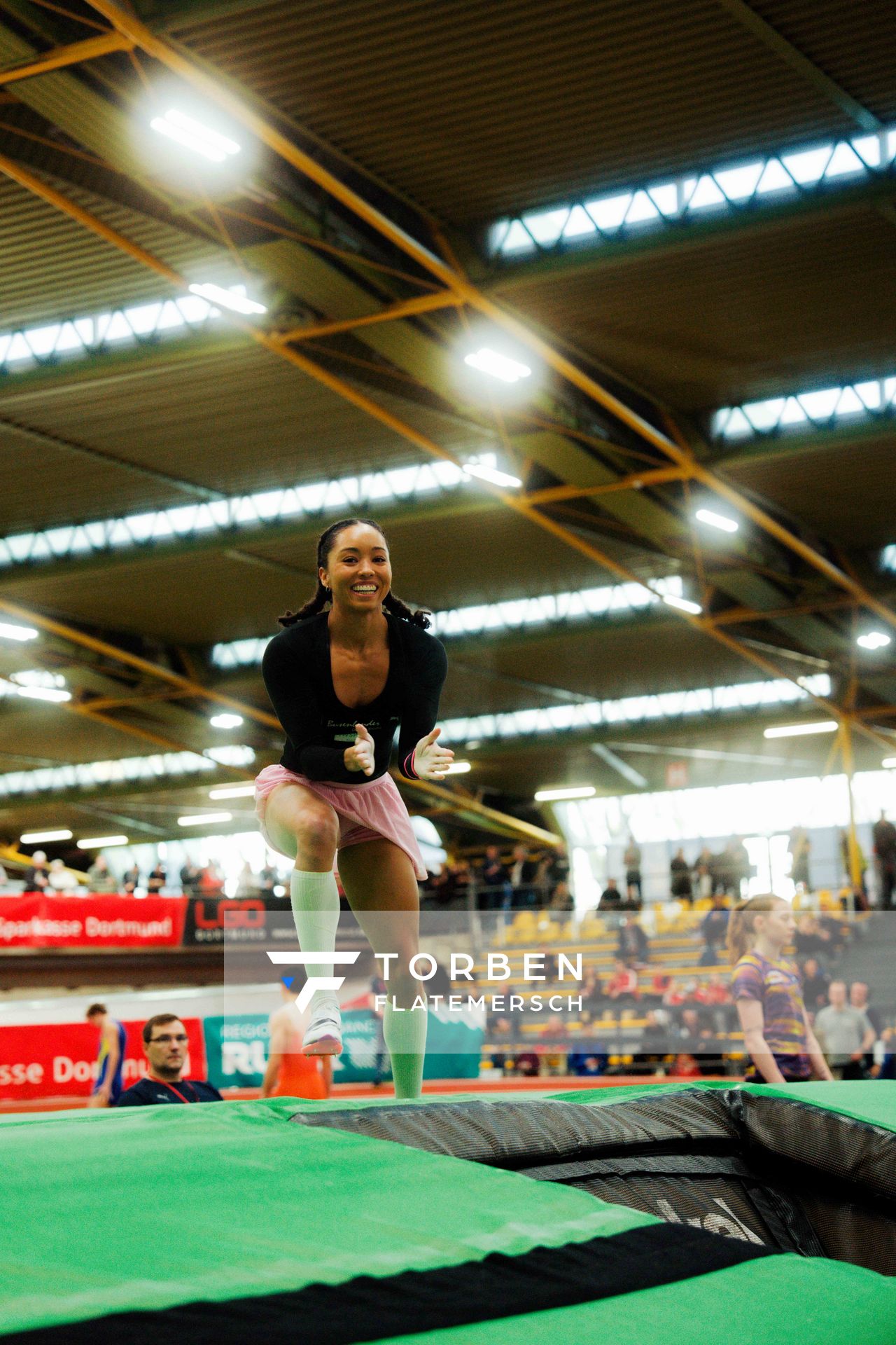 Jacqueline Otchere (MTG Mannheim) am 08.02.2026 beim Sparkassen Indoor Meeting in der Helmut-Körnig-Halle in Dortmund