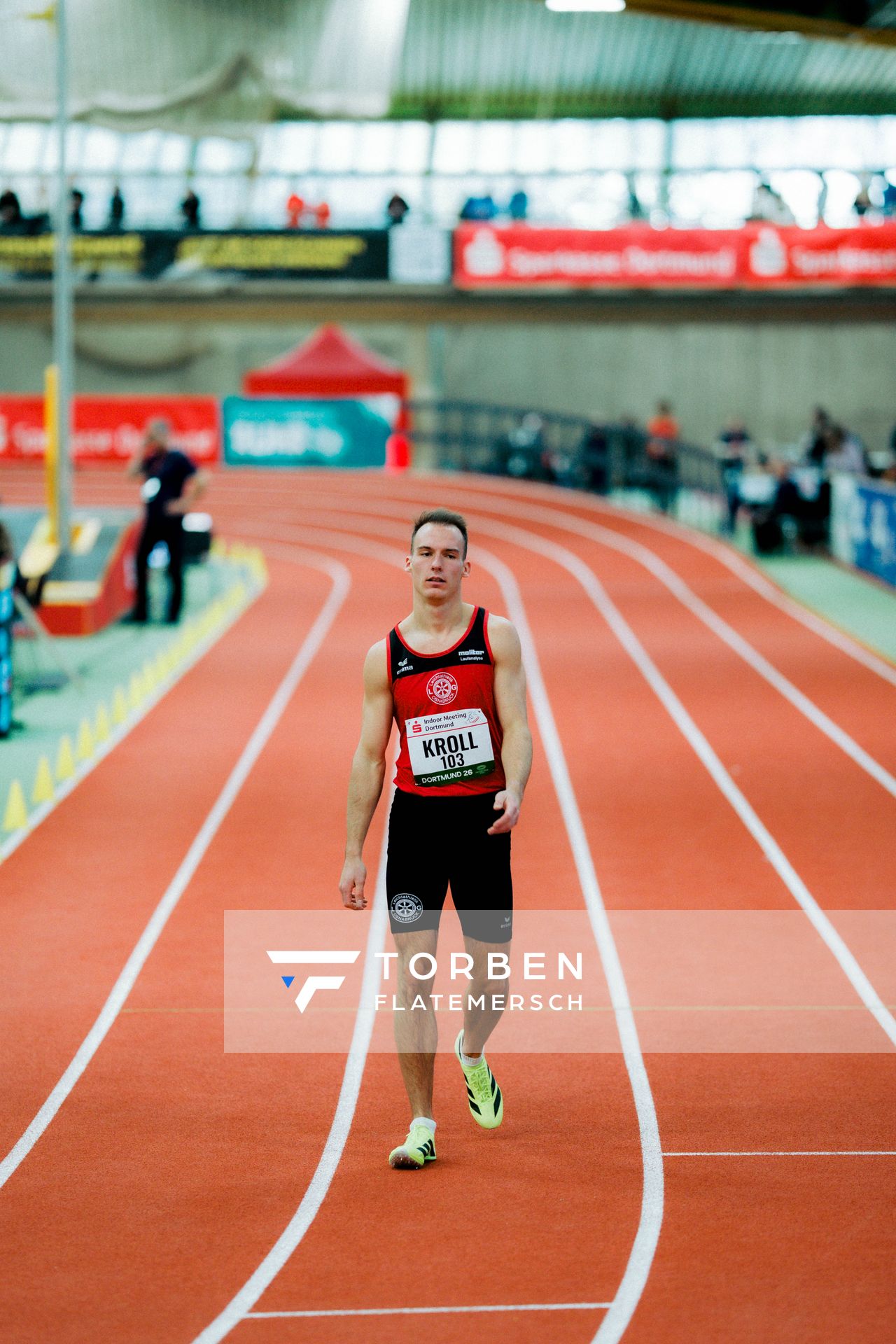 Florian Kroll (LG Osnabrück) am 08.02.2026 beim Sparkassen Indoor Meeting in der Helmut-Körnig-Halle in Dortmund