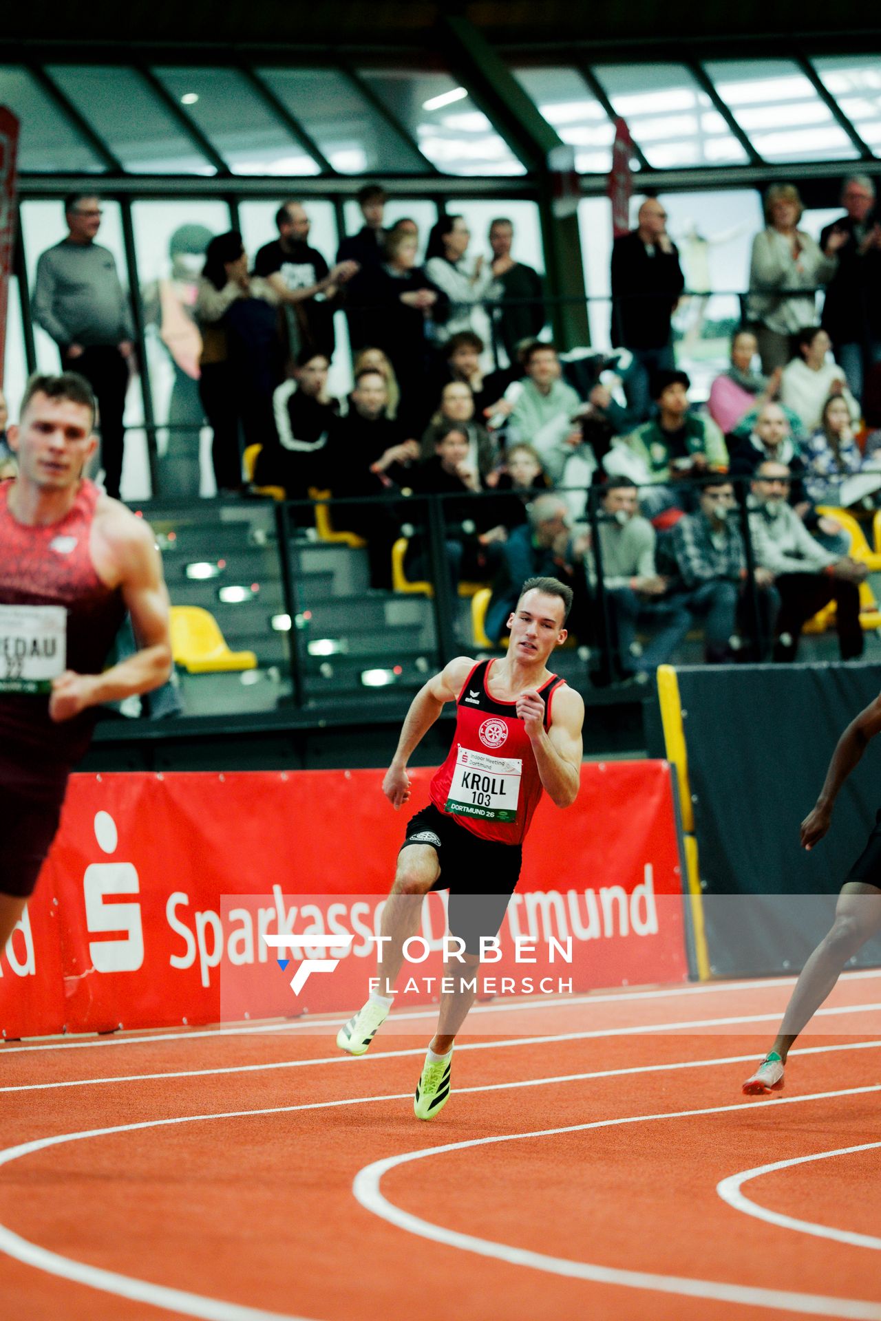 Florian Kroll (LG Osnabrück) am 08.02.2026 beim Sparkassen Indoor Meeting in der Helmut-Körnig-Halle in Dortmund