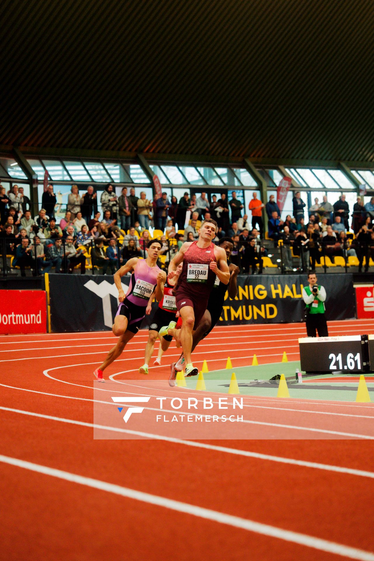 Jean Paul Bredau (VfL Wolfsburg) am 08.02.2026 beim Sparkassen Indoor Meeting in der Helmut-Körnig-Halle in Dortmund