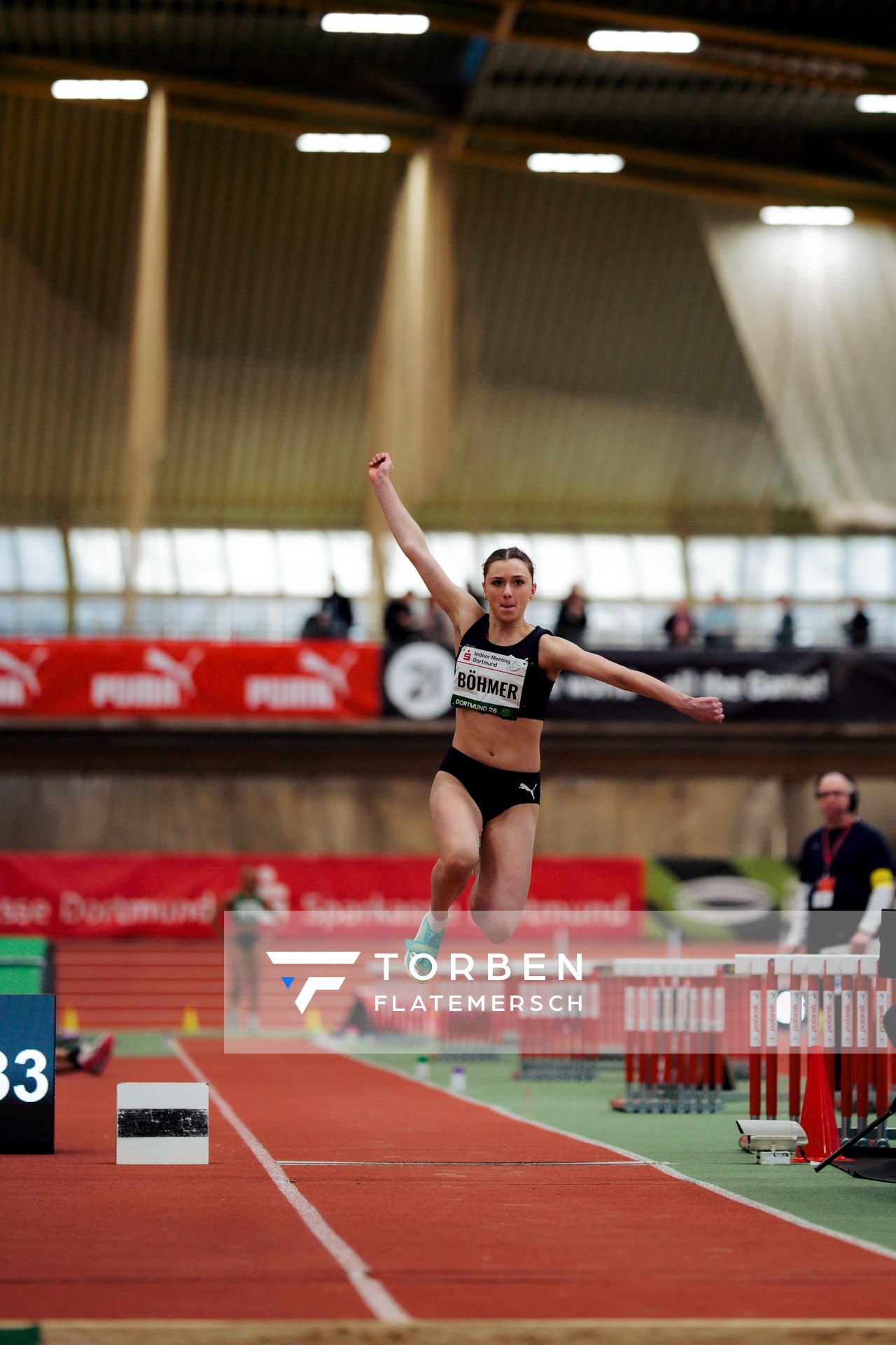 Yara Böhmer (Cologne Athletics) am 08.02.2026 beim Sparkassen Indoor Meeting in der Helmut-Körnig-Halle in Dortmund