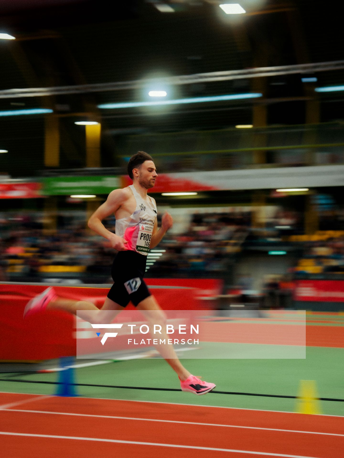 Marius Probst (TV Wattenscheid 01) am 08.02.2026 beim Sparkassen Indoor Meeting in der Helmut-Körnig-Halle in Dortmund