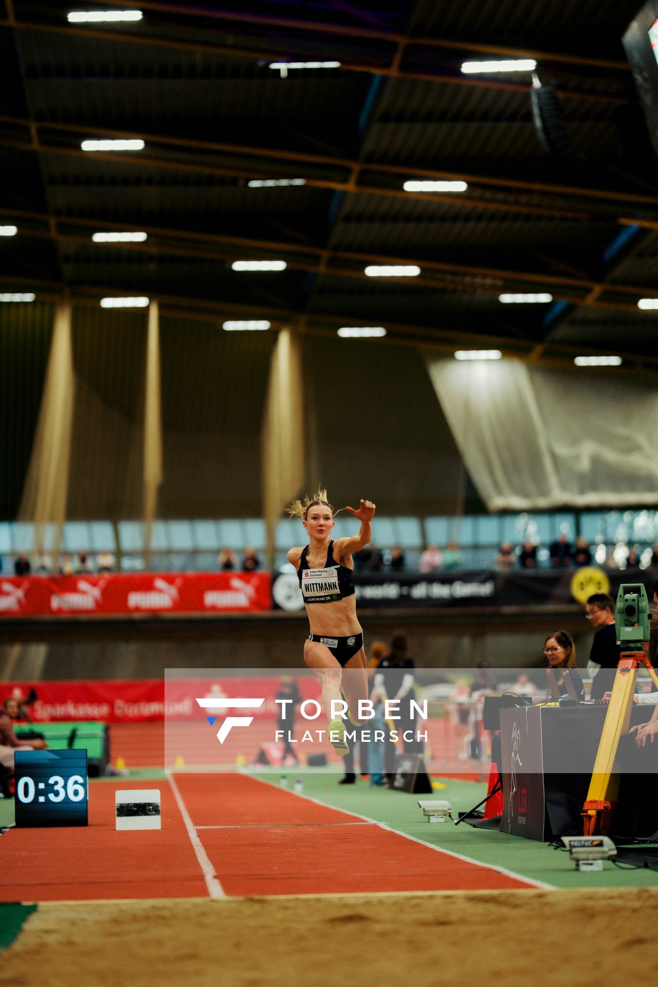 Kira Wittmann (Hannover 96) am 08.02.2026 beim Sparkassen Indoor Meeting in der Helmut-Körnig-Halle in Dortmund