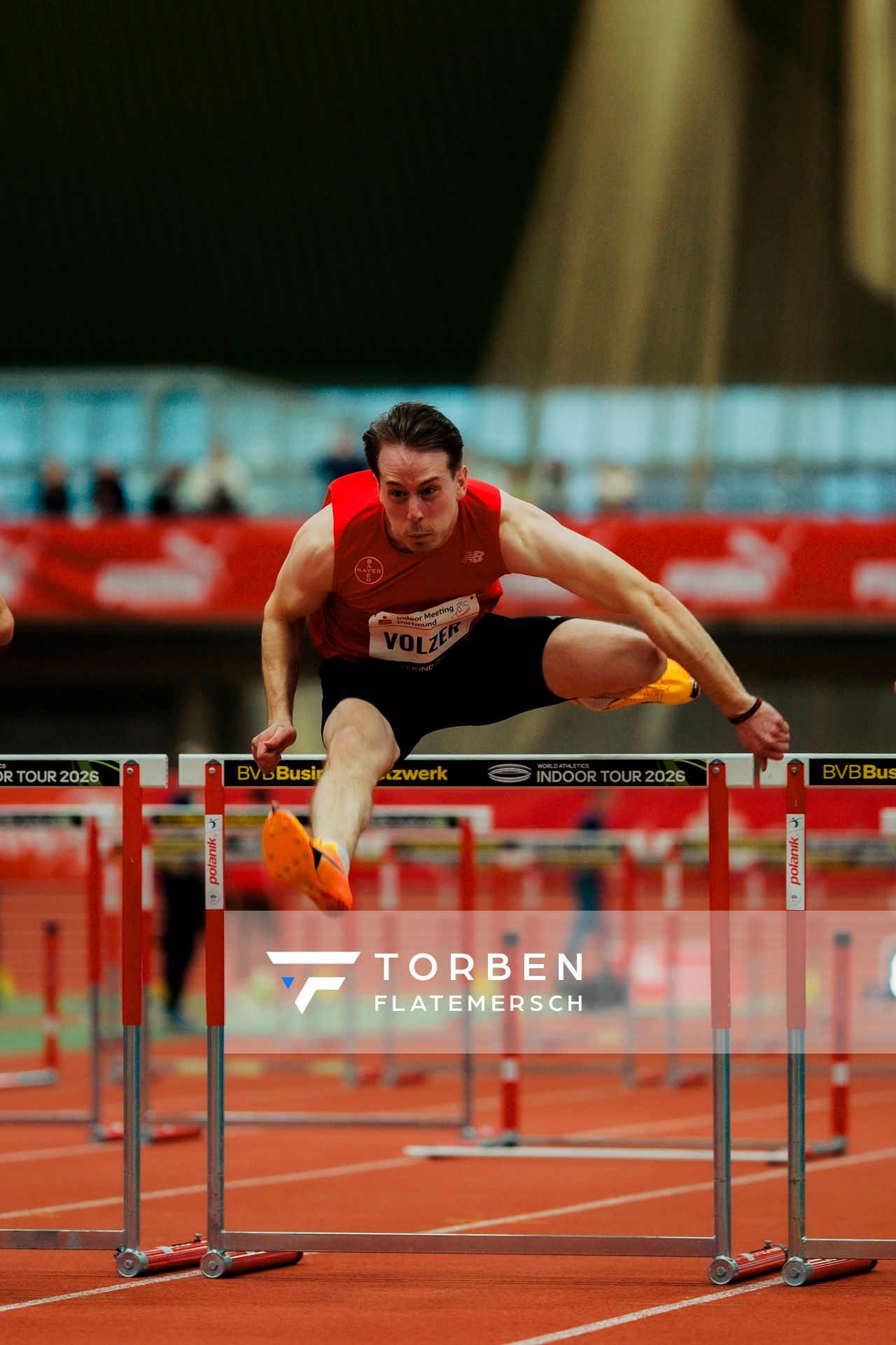 Stefan Volzer (TSV Bayer 04 Leverkusen) am 08.02.2026 beim Sparkassen Indoor Meeting in der Helmut-Körnig-Halle in Dortmund