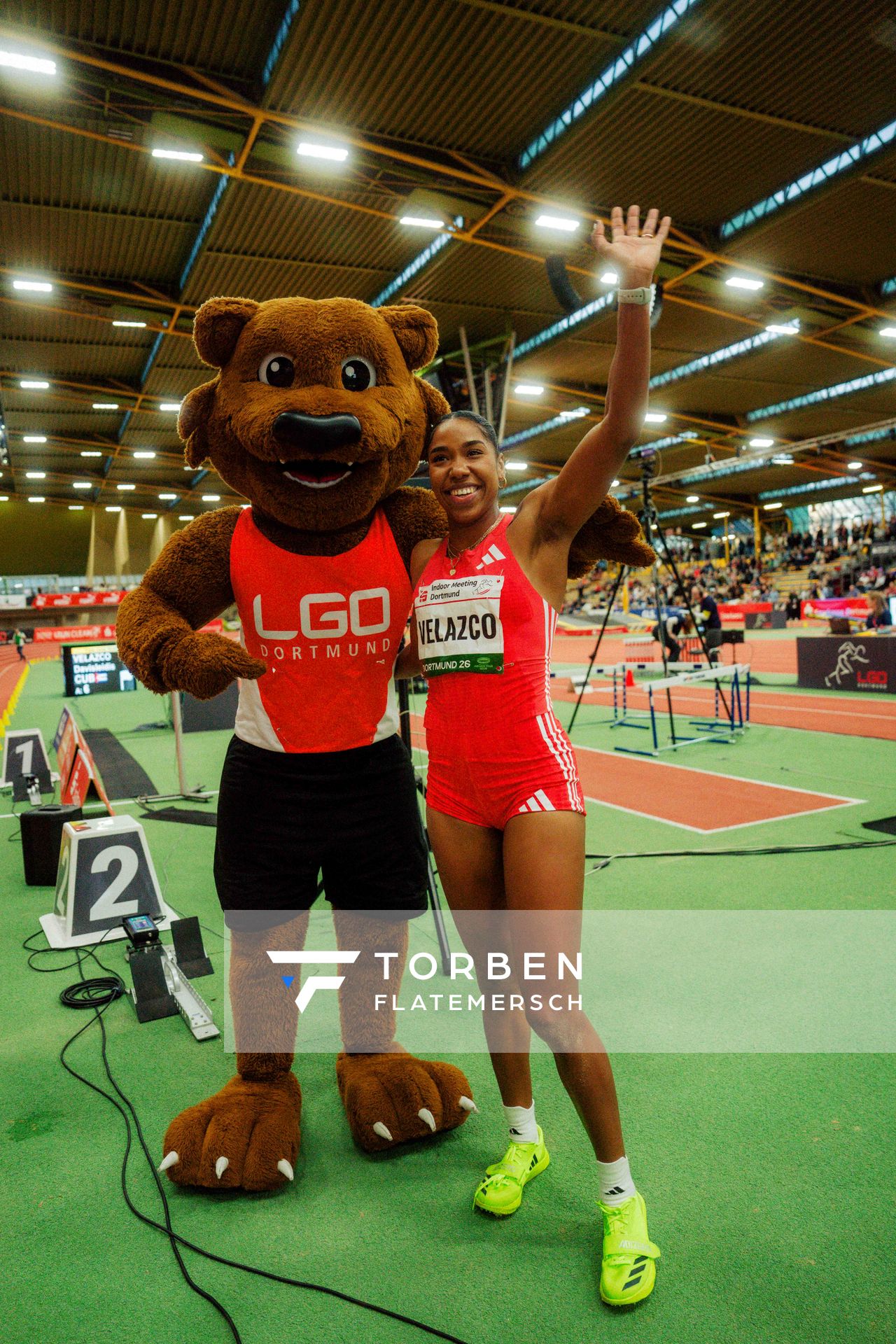 Davisleidis Velazco (Kuba) am 08.02.2026 beim Sparkassen Indoor Meeting in der Helmut-Körnig-Halle in Dortmund