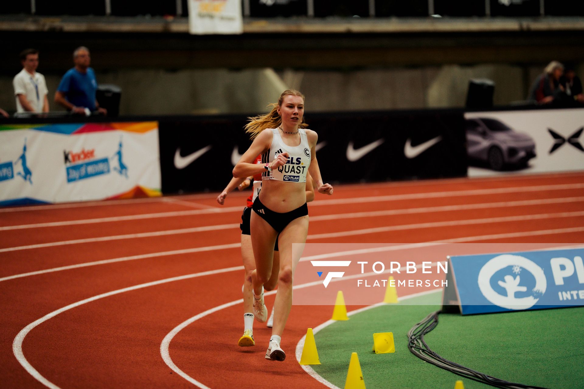 Emily Quast (SCC Berlin) am 27.02.2026 bei den Deutschen Hallen Meisterschaften in der Helmut-Körnig-Halle in Dortmund