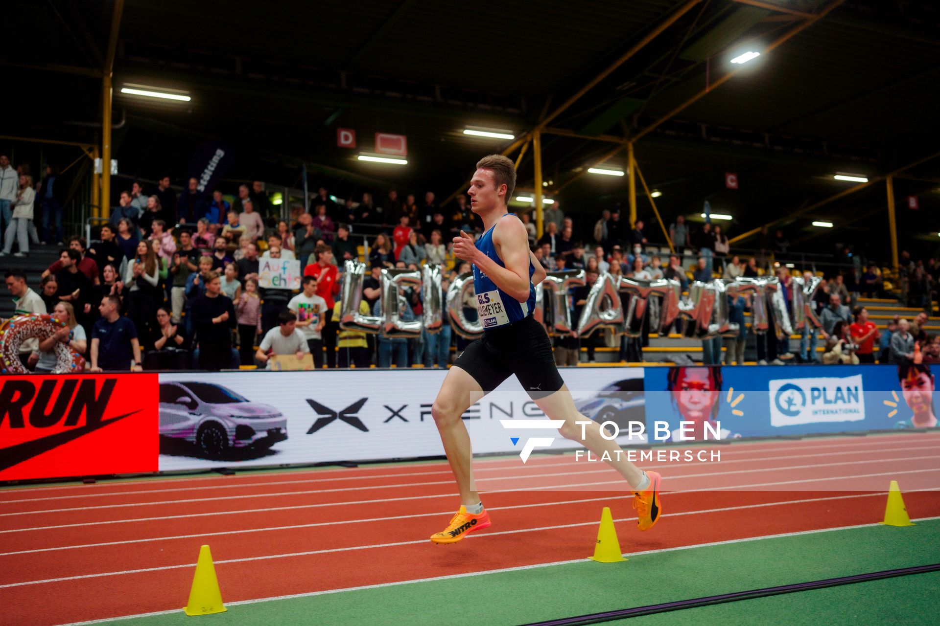 Jonas Kulgemeyer (OTB Osnabrück) am 27.02.2026 bei den Deutschen Hallen Meisterschaften in der Helmut-Körnig-Halle in Dortmund