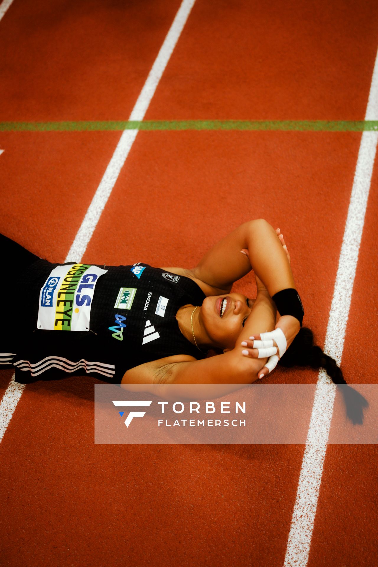 Yemisi Ogunleye (MTG Mannheim) am 27.02.2026 bei den Deutschen Hallen Meisterschaften in der Helmut-Körnig-Halle in Dortmund