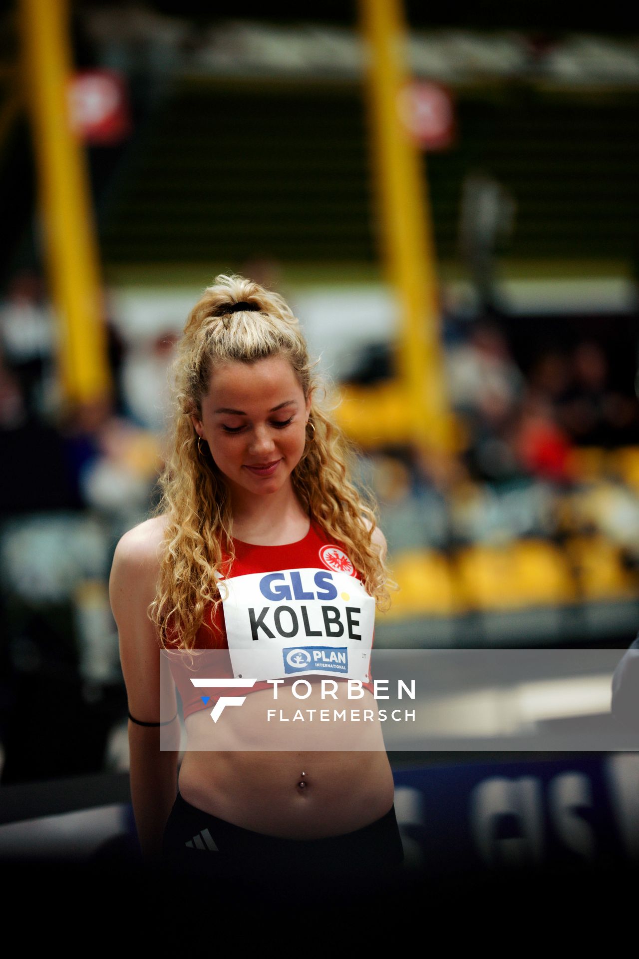 Smilla Kolbe (Eintracht Frankfurt e.V.) am 28.02.2026 bei den Deutschen Hallen Meisterschaften in der Helmut-Körnig-Halle in Dortmund