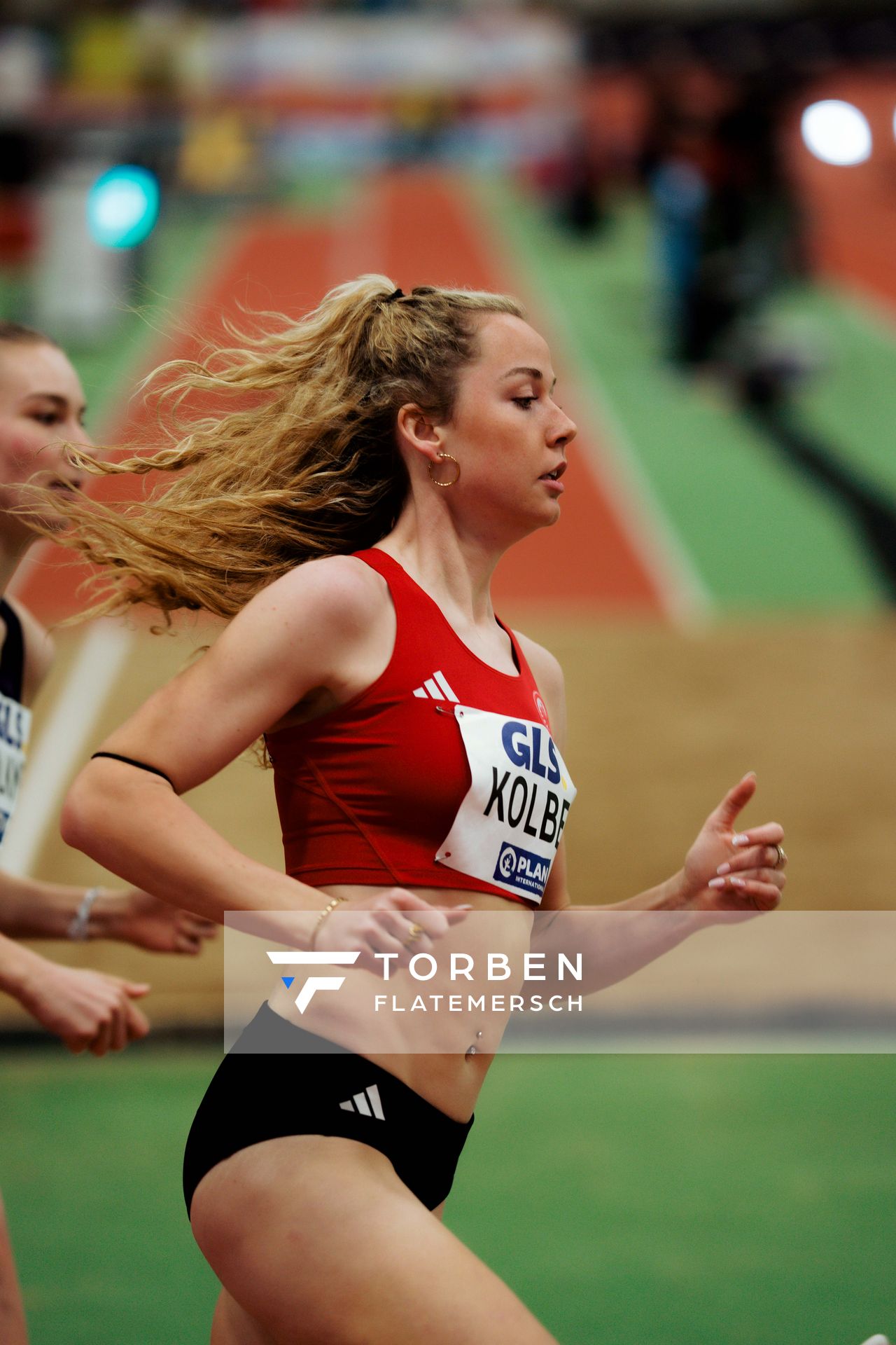 Smilla Kolbe (Eintracht Frankfurt e.V.) am 28.02.2026 bei den Deutschen Hallen Meisterschaften in der Helmut-Körnig-Halle in Dortmund