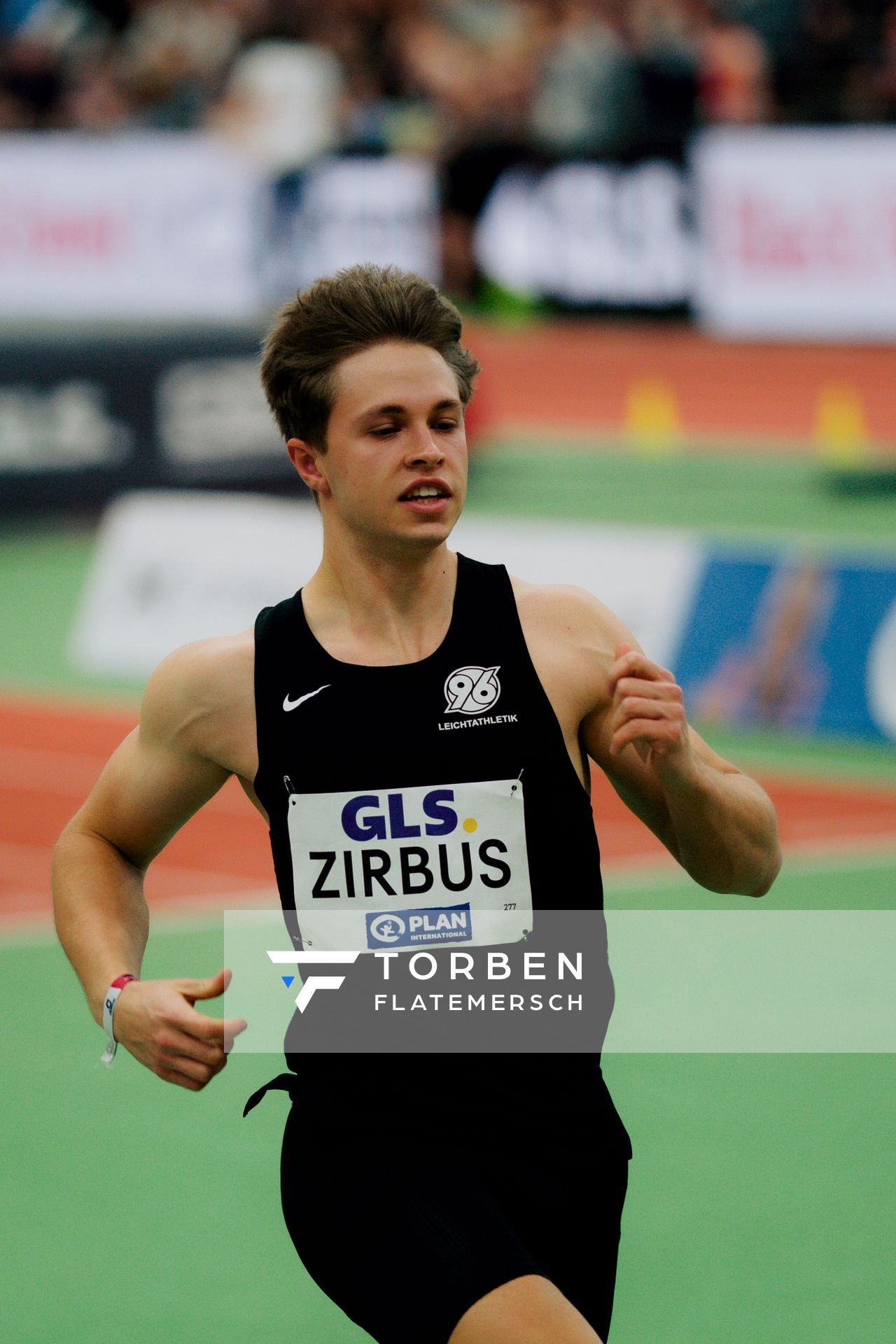 Milian Zirbus (Hannover 96) am 28.02.2026 bei den Deutschen Hallen Meisterschaften in der Helmut-Körnig-Halle in Dortmund