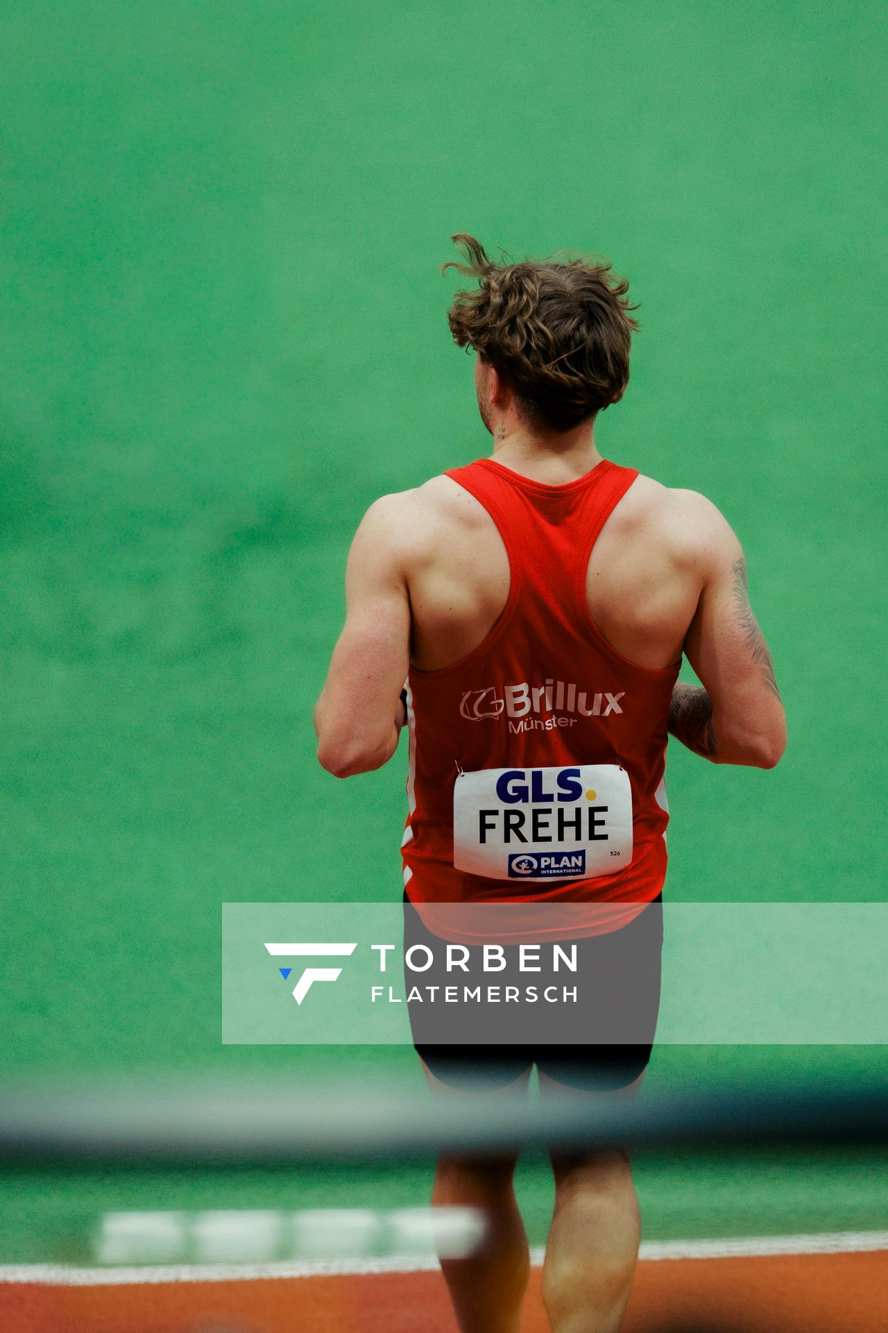 Jan Eric Frehe (LG Brillux Münster) am 28.02.2026 bei den Deutschen Hallen Meisterschaften in der Helmut-Körnig-Halle in Dortmund