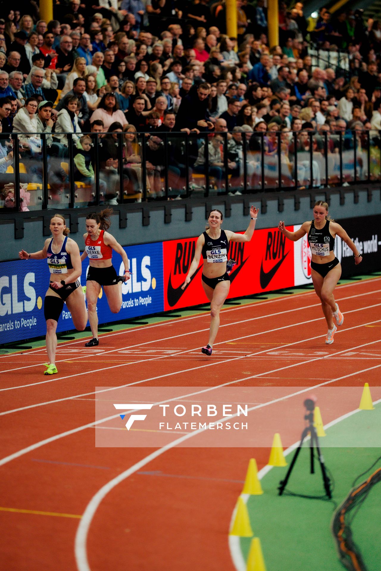 Lea Sophie Benzin (Cologne Athletics) am 01.03.2026 bei den Deutschen Hallen Meisterschaften in der Helmut-Körnig-Halle in Dortmund