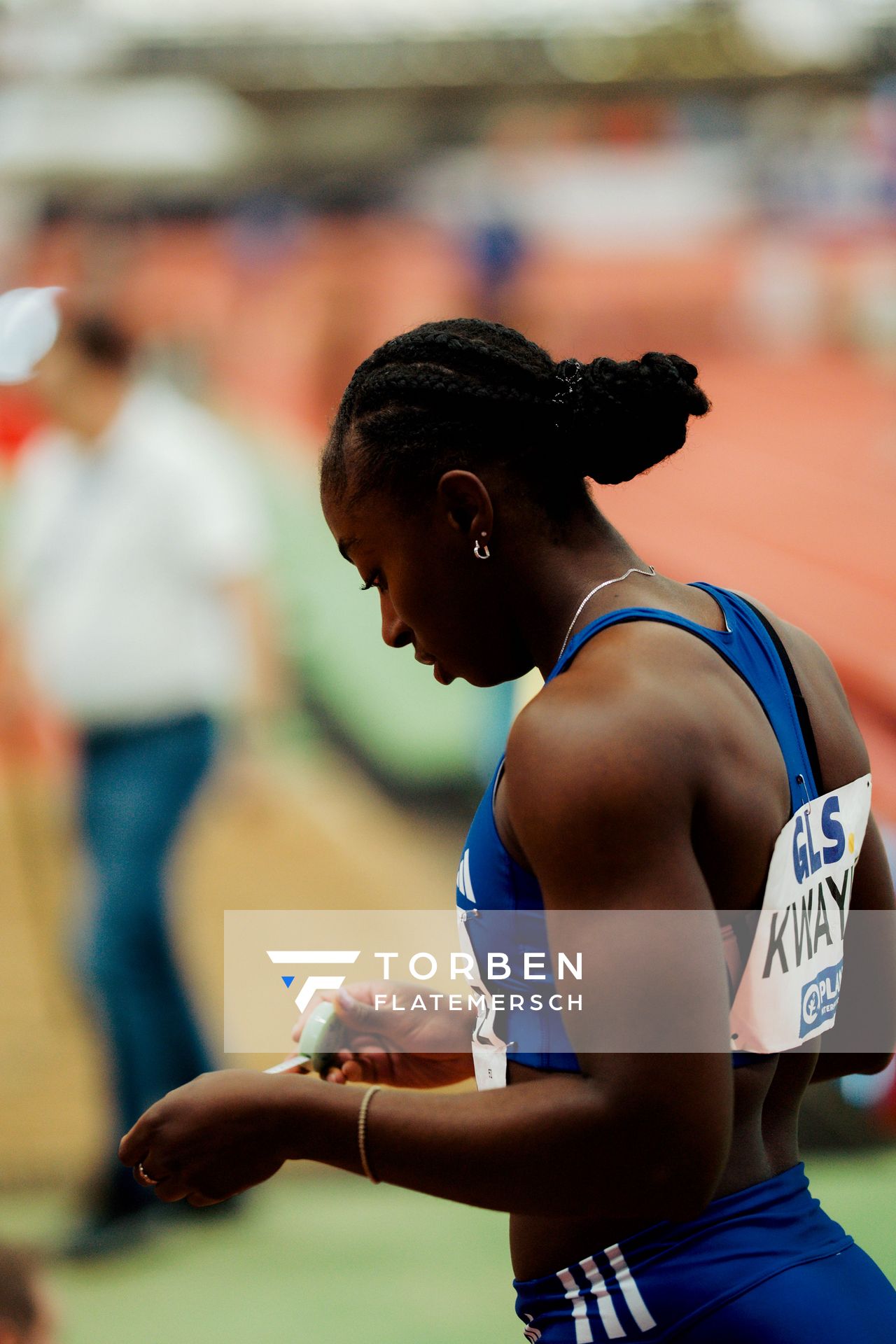 Lisa Marie Kwayie (Berlin Athletics Capital Club) am 01.03.2026 bei den Deutschen Hallen Meisterschaften in der Helmut-Körnig-Halle in Dortmund