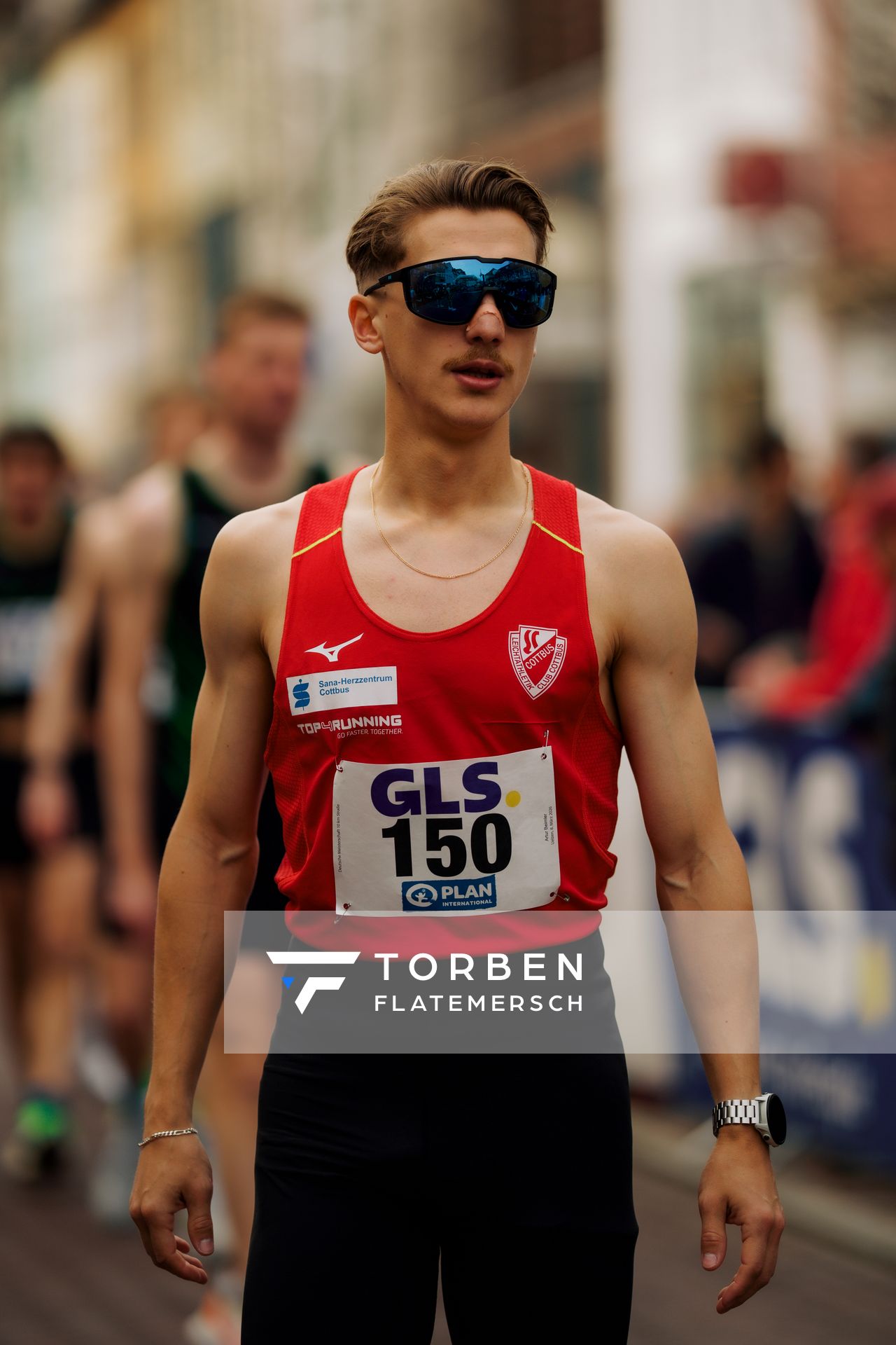 Artur Beimler (LC Cottbus) am 08.03.2026 bei den Deutschen Meisterschaften 10 km Straße in Uelzen