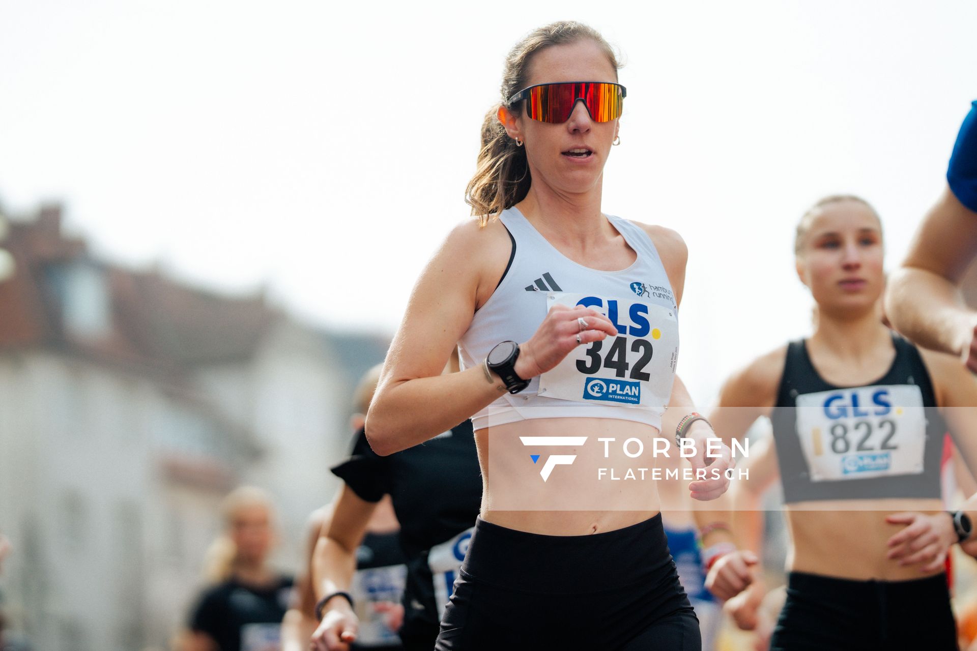 Julia Ruge (Hamburg Running) am 08.03.2026 bei den Deutschen Meisterschaften 10 km Straße in Uelzen