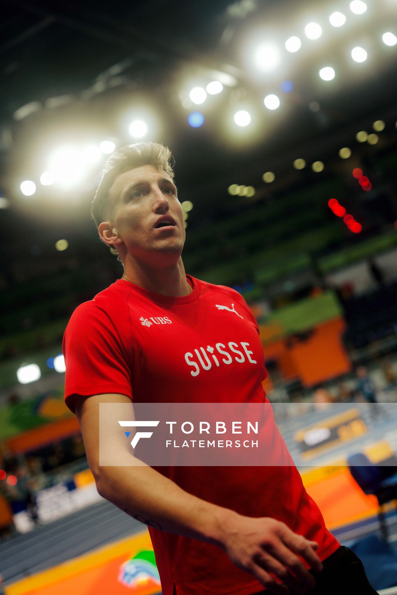 Simon Ehammer (Switzerland) on 20.03.2026 at the World Athletics Indoor Championships 2026 in Torun