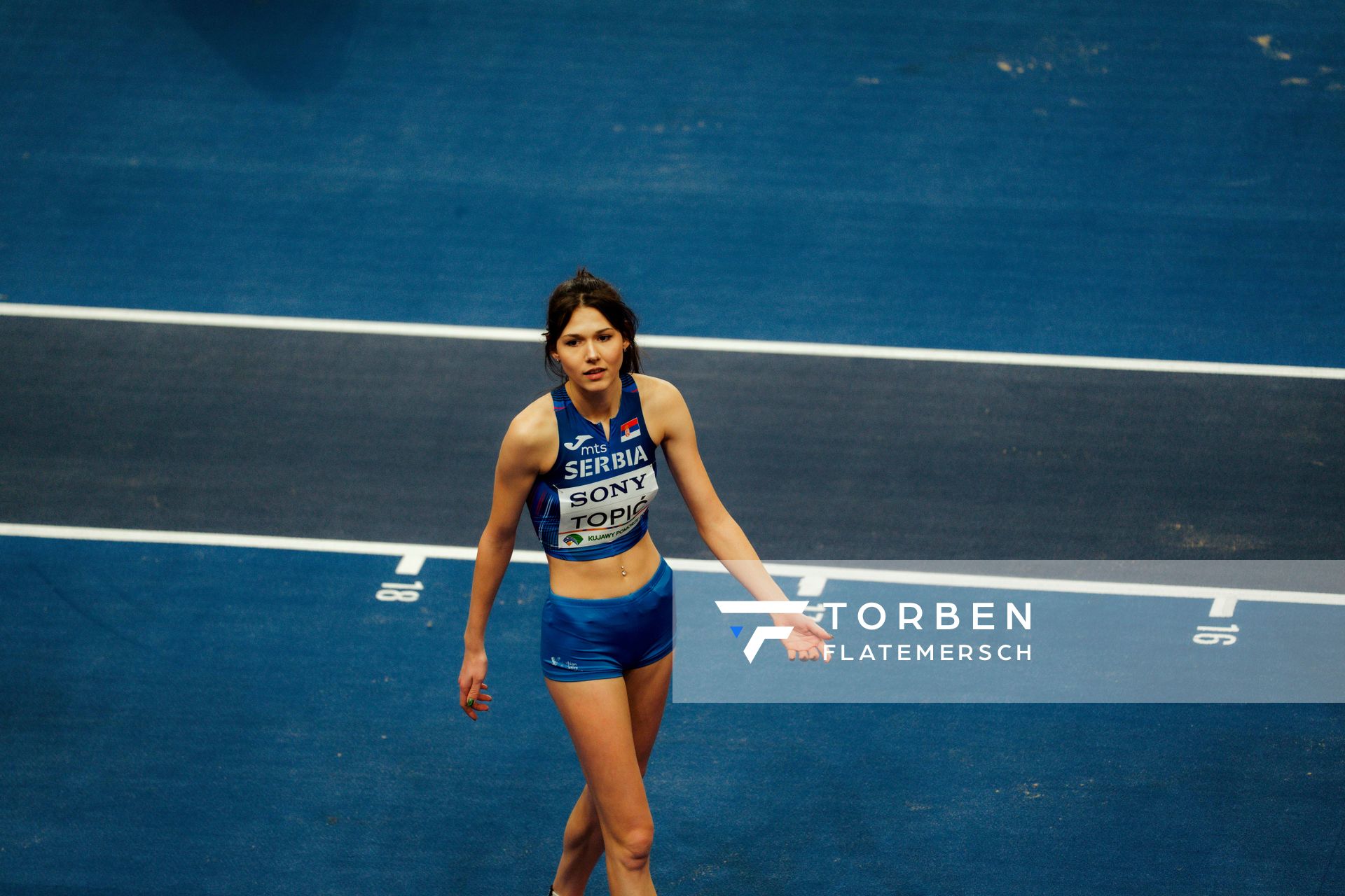 Angelina Topić (Serbia) on 20.03.2026 at the World Athletics Indoor Championships 2026 in Torun