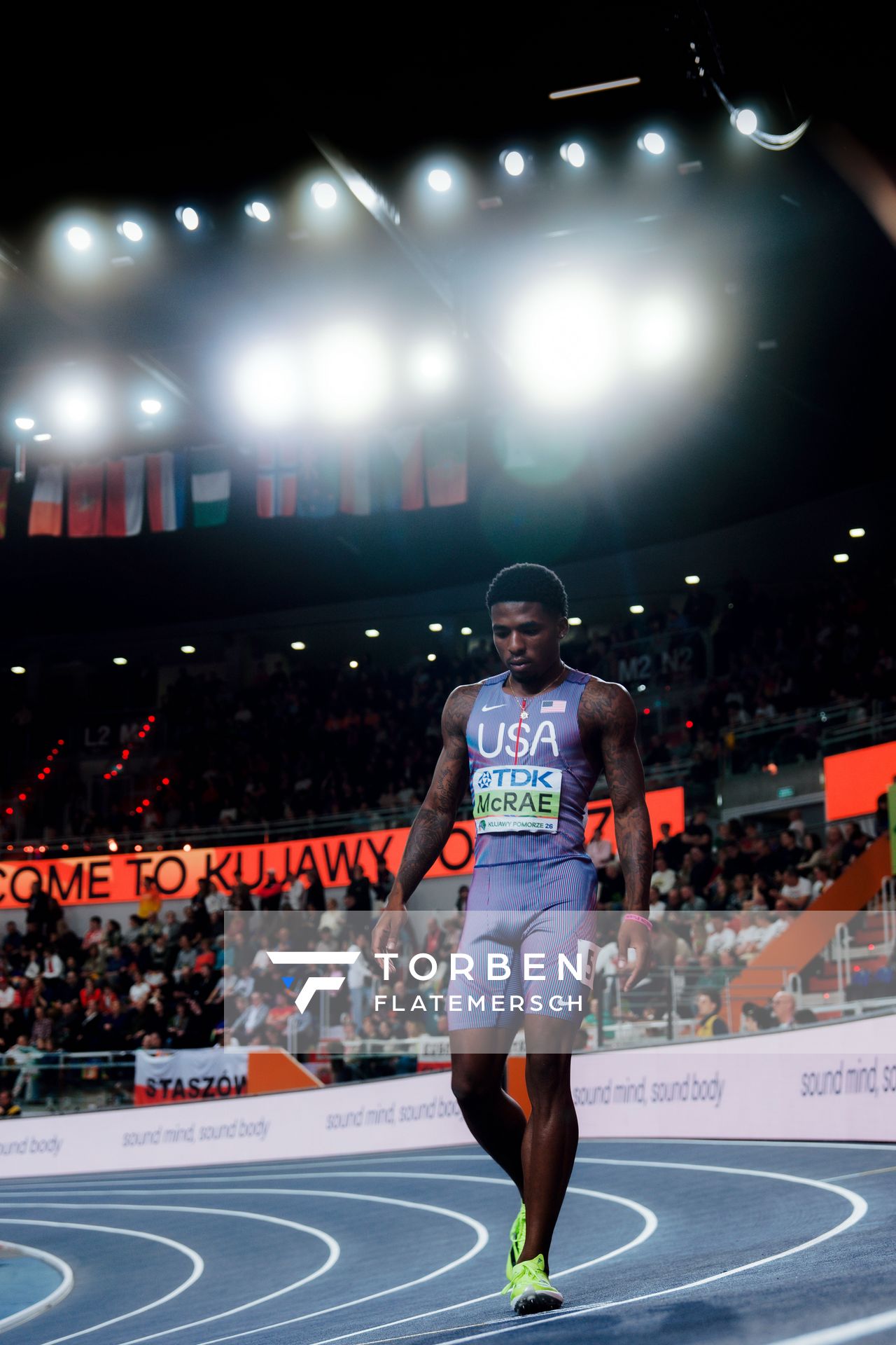Khaleb McRae (United States) on 21.03.2026 at the World Athletics Indoor Championships 2026 in Torun