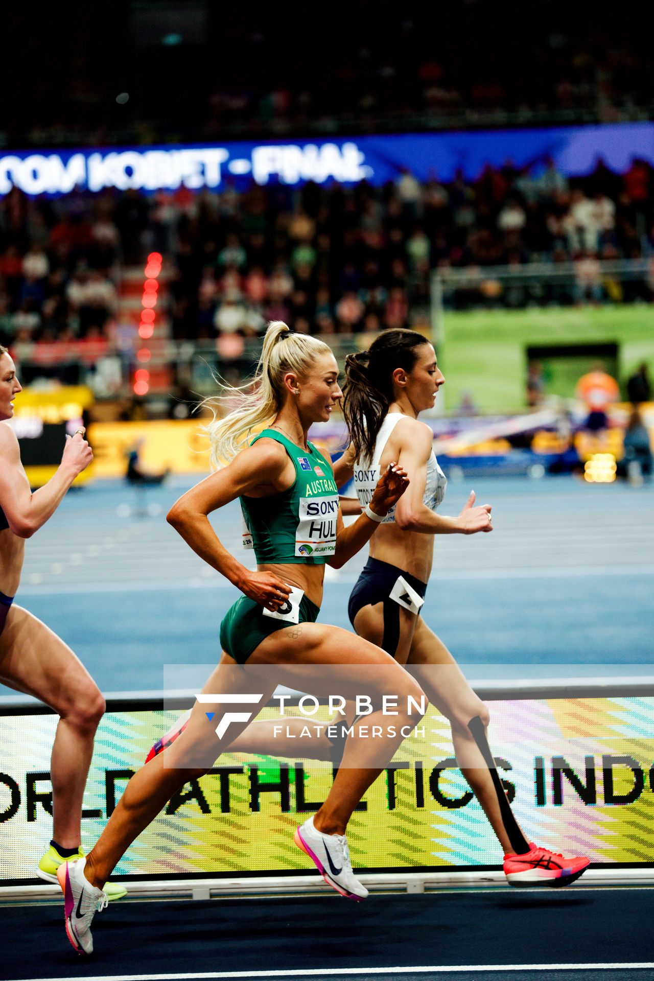 Jessica Hull (Australia), Nadia Battocletti (Italy) on 21.03.2026 at the World Athletics Indoor Championships 2026 in Torun