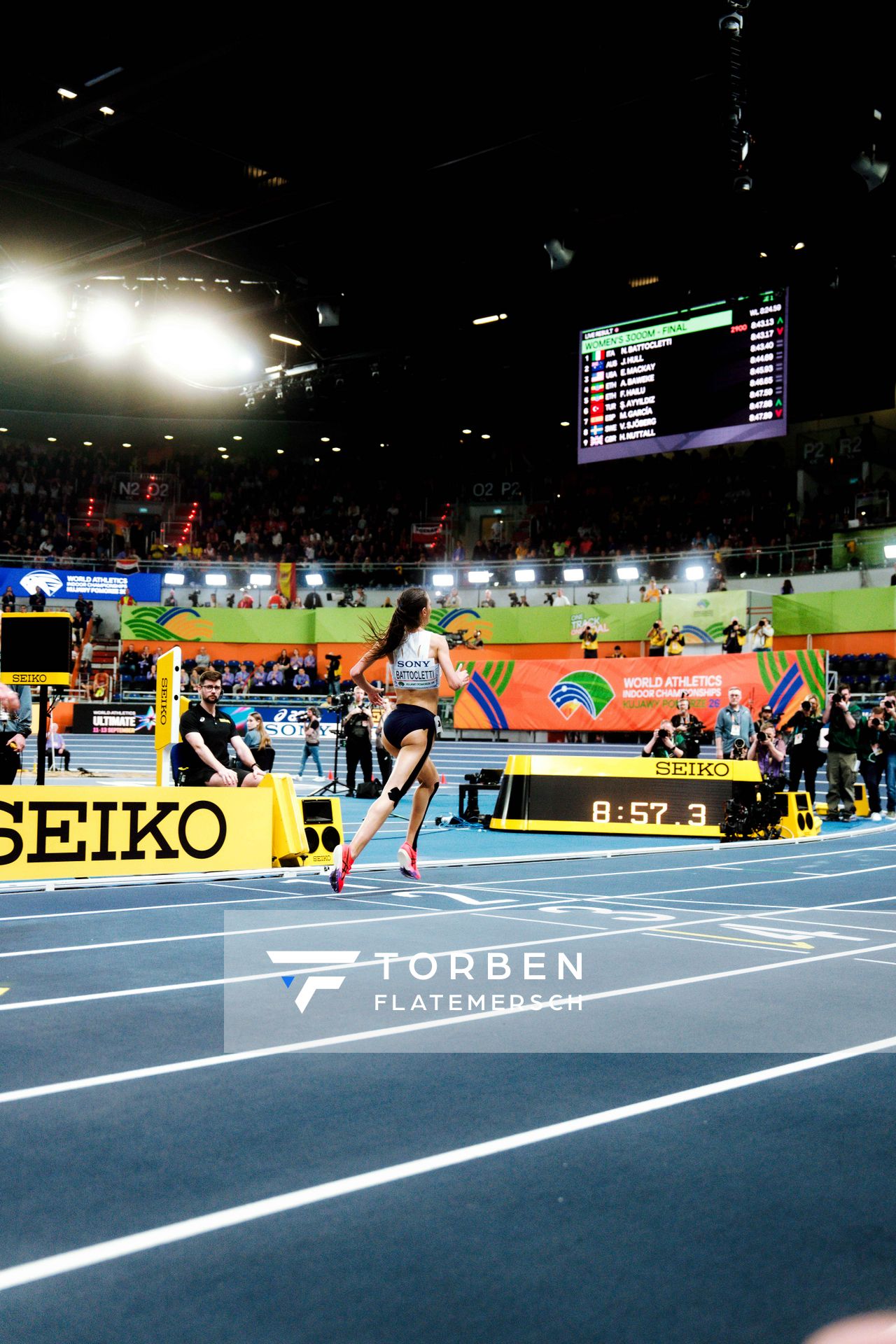 Nadia Battocletti (Italy) on 21.03.2026 at the World Athletics Indoor Championships 2026 in Torun