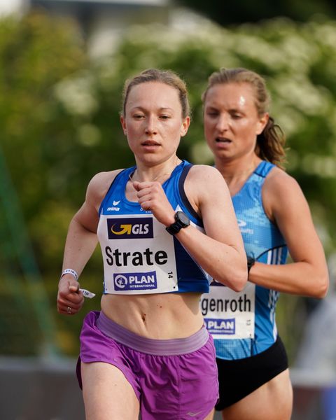 Stephanie Strate (SV Brackwede) am 01.05.2021 waehrend der Deutschen Meisterschaften Langstrecke im Otto-Schott-Sportzentrum in Mainz