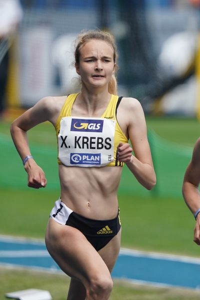 Xenia Krebs (VfL Loeningen) im 800m Vorlauf am 05.06.2021 waehrend den deutschen Leichtathletik-Meisterschaften 2021 im Eintracht-Stadion in Braunschweig