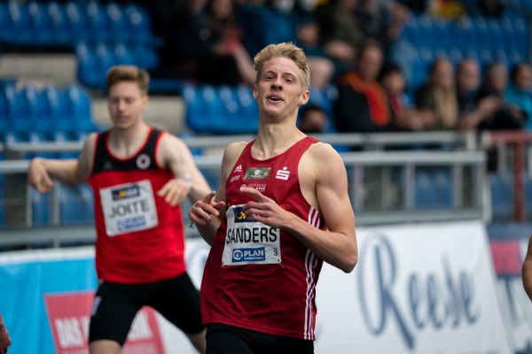 Manuel Sanders (LG Olympia Dortmund) gewinnt die 400m am 06.06.2021 waehrend den deutschen Leichtathletik-Meisterschaften 2021 im Eintracht-Stadion in Braunschweig