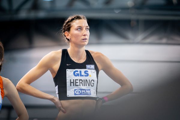 Christina Hering (LG Stadtwerke Muenchen) am 27.02.2022 waehrend der Deutschen Leichtathletik-Hallenmeisterschaften (Tag 2) in der Quarterback Immobilien Arena in Leipzig