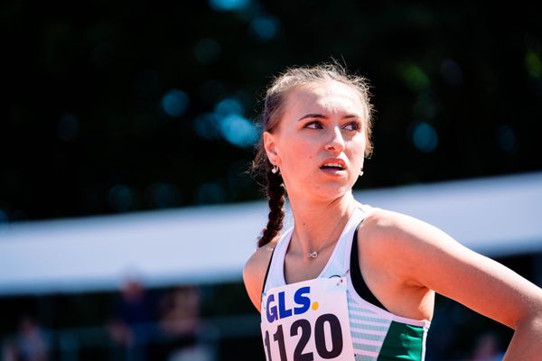 Joana Herrmann (SV Teuto Riesenbeck) im Hochsprung am 16.07.2022 waehrend den deutschen Leichtathletik-Jugendmeisterschaften 2022 in Ulm