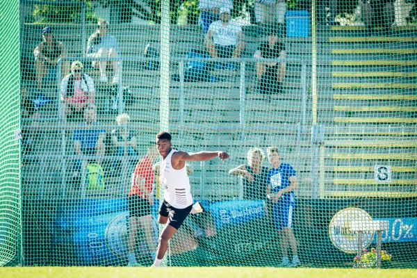 Carvalho Kelson De (LG Steinlach-Zollern) im Diskuswurf am 16.07.2022 waehrend den deutschen Leichtathletik-Jugendmeisterschaften 2022 in Ulm