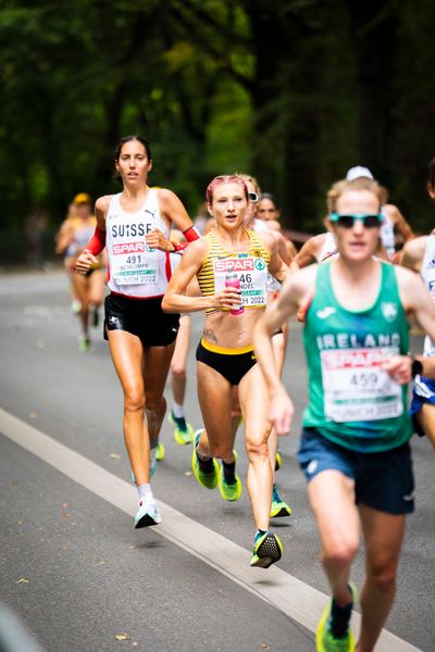 Kristina Hendel (GER), Fabienne Schlumpf (SUI); Marathon am 15.08.2022 bei den Leichtathletik-Europameisterschaften in Muenchen