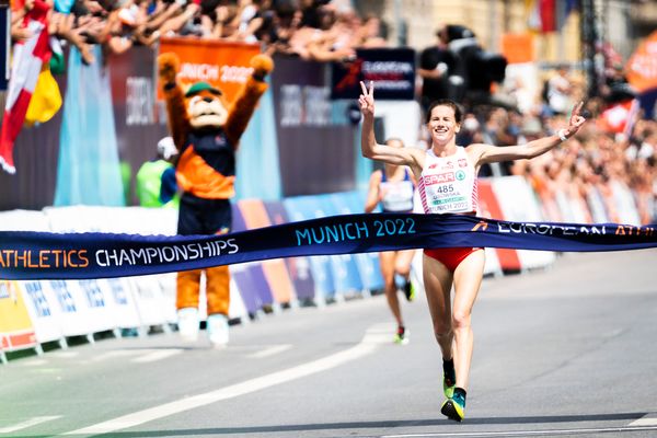 Aleksandra Lisowska (POL); Marathon am 15.08.2022 bei den Leichtathletik-Europameisterschaften in Muenchen