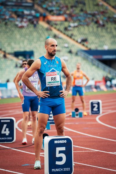 Davide Re (ITA) am 15.08.2022 bei den Leichtathletik-Europameisterschaften in Muenchen