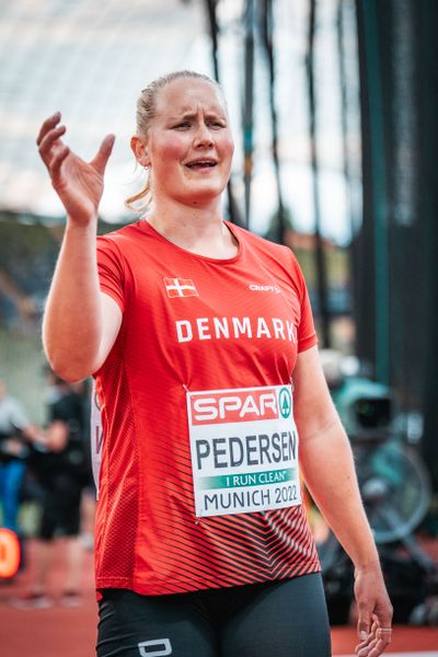 Lisa Brix Pedersen (DEN) beim Diskus am 15.08.2022 bei den Leichtathletik-Europameisterschaften in Muenchen