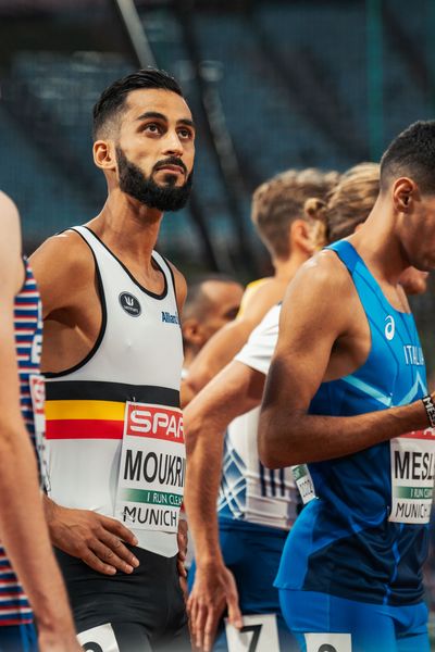 Tarik Moukrime (BEL) im 1500m Vorlauf am 15.08.2022 bei den Leichtathletik-Europameisterschaften in Muenchen
