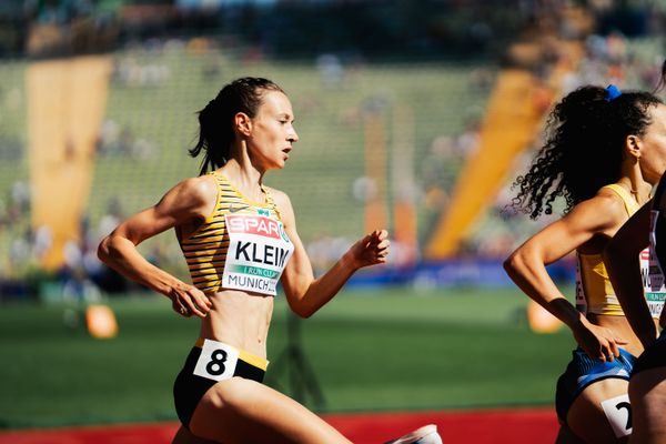 Hanna Klein (GER) im Vorlauf 1500m am 16.08.2022 bei den Leichtathletik-Europameisterschaften in Muenchen