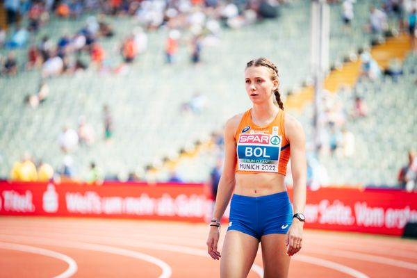 Femke Bol (NED) im 400m Halbfinale am 16.08.2022 bei den Leichtathletik-Europameisterschaften in Muenchen
