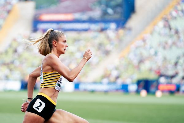 Alica Schmidt (GER) im 400m Halbfinaleam 16.08.2022 bei den Leichtathletik-Europameisterschaften in Muenchen