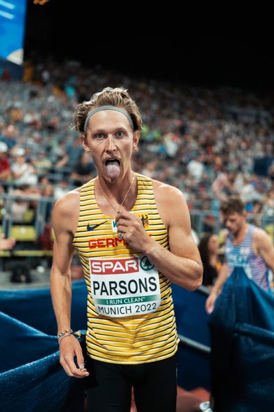 Sam Parsons (GER) im 5000m Finale am 16.08.2022 bei den Leichtathletik-Europameisterschaften in Muenchen