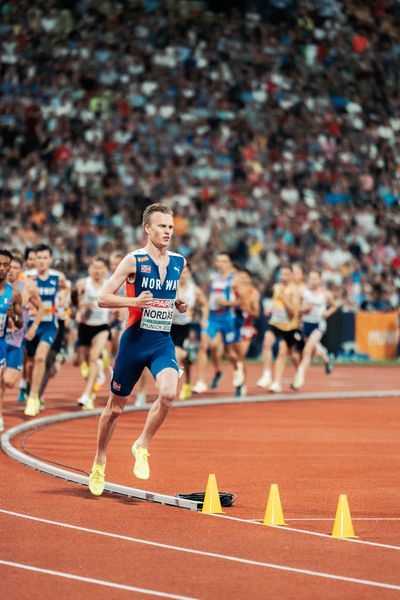 5000m Finale der Maenner mit Narve Gilje Nordas (NOR) am 16.08.2022 bei den Leichtathletik-Europameisterschaften in Muenchen