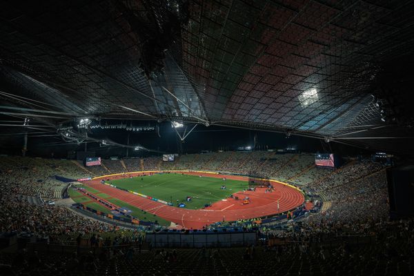 Das Olympiastadion am 17.08.2022 bei den Leichtathletik-Europameisterschaften in Muenchen