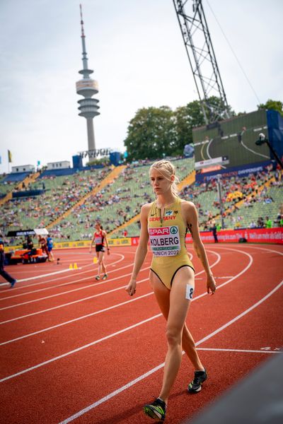 Majtie Kolberg (GER) am 18.08.2022 bei den Leichtathletik-Europameisterschaften in Muenchen