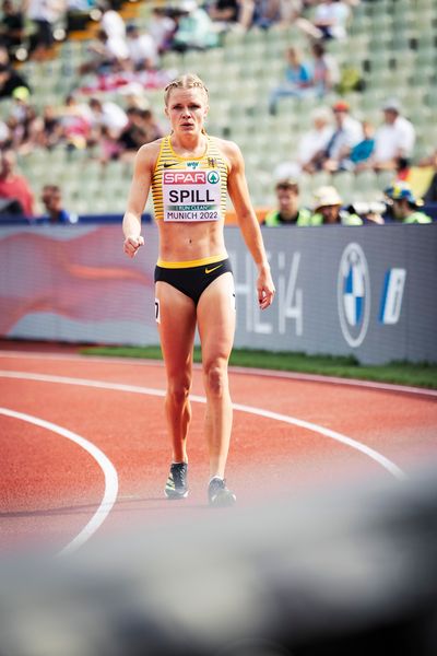 Tanja Spill (GER) im 800m Vorlauf  im Speerwurf am 18.08.2022 bei den Leichtathletik-Europameisterschaften in Muenchen
