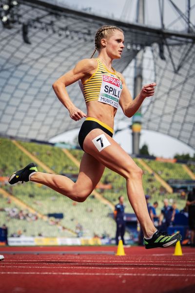 Tanja Spill (GER) am 18.08.2022 bei den Leichtathletik-Europameisterschaften in Muenchen