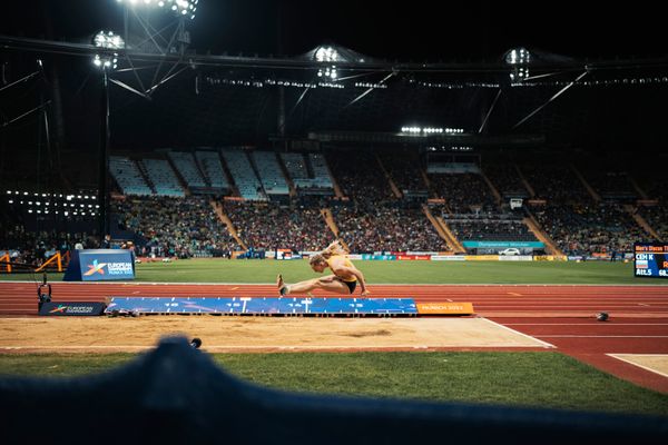 Neele Eckhardt-Noack (GER) im Dreisprung Finale am 19.08.2022 bei den Leichtathletik-Europameisterschaften in Muenchen