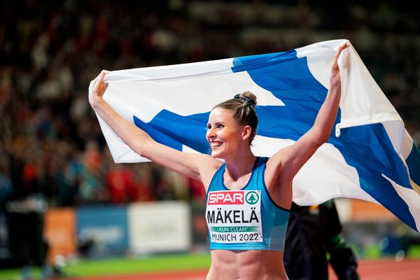 Kristiina Maekelae (FIN) am 19.08.2022 bei den Leichtathletik-Europameisterschaften in Muenchen