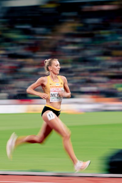 Lea Meyer (GER) im 3000m Hindernis Finale am 20.08.2022 bei den Leichtathletik-Europameisterschaften in Muenchen