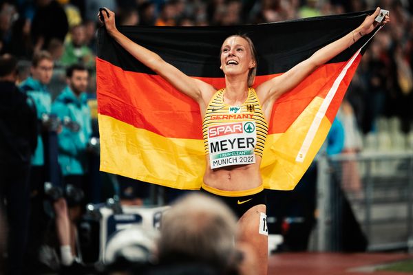 Lea Meyer (GER) am 20.08.2022 bei den Leichtathletik-Europameisterschaften in Muenchen
