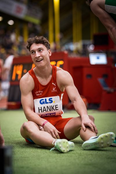 Alexander Hanke (LG Nord Berlin) bei den Deutschen Leichtathletik-Hallenmeisterschaften am 18.02.2023 in der Helmut-Koernig-Halle in Dortmund
